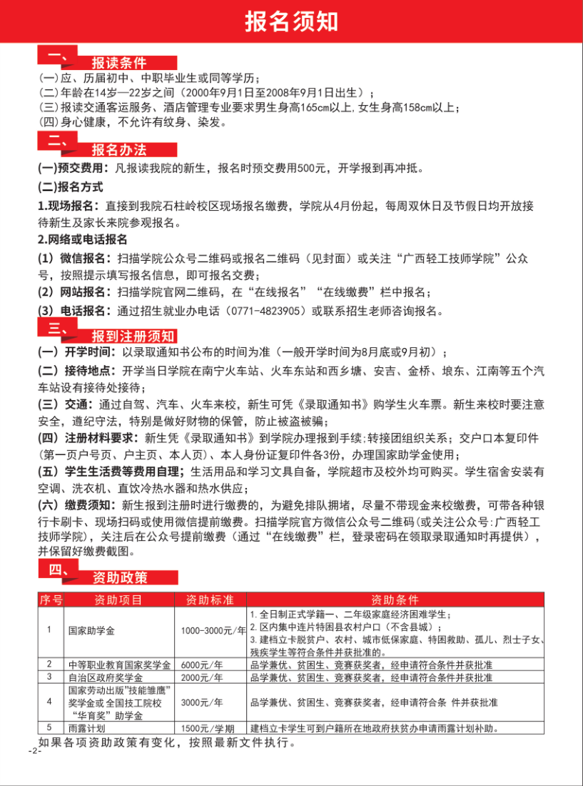 報(bào)讀須知