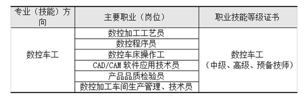 職業崗位范圍(面向)